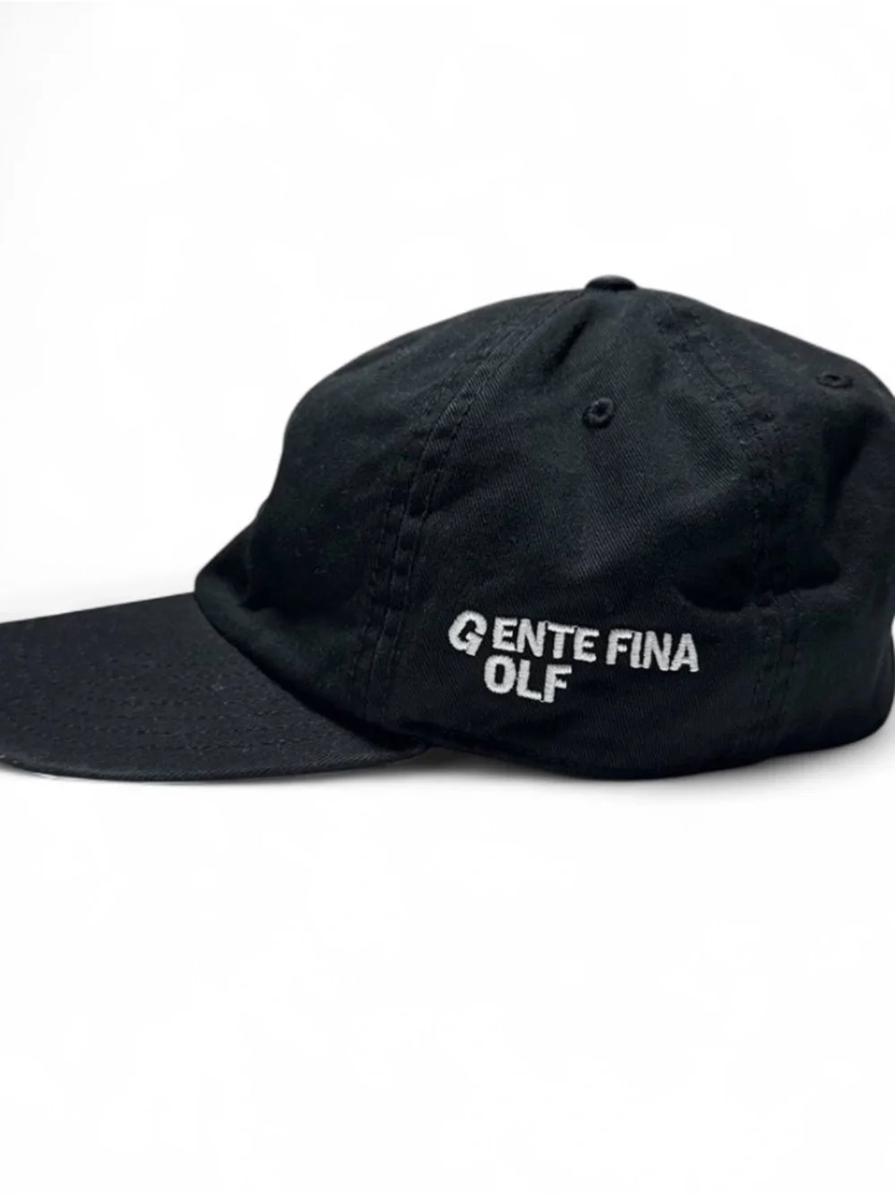 Gente Fina Golf Scorpion Flag Black Embroidered Strapback Cap Adjustable Dad Hat